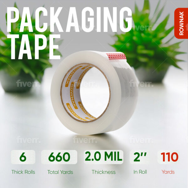 6 Rolls Packaging Tape - Image 3