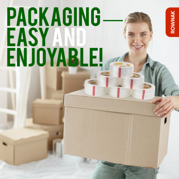 ROWNAK  Heavy Duty Clear Shipping Packaging Tape- 24 Pack,  2.0 Inch Wide x 110 Yards, 2.7 Mil Thick - Image 5